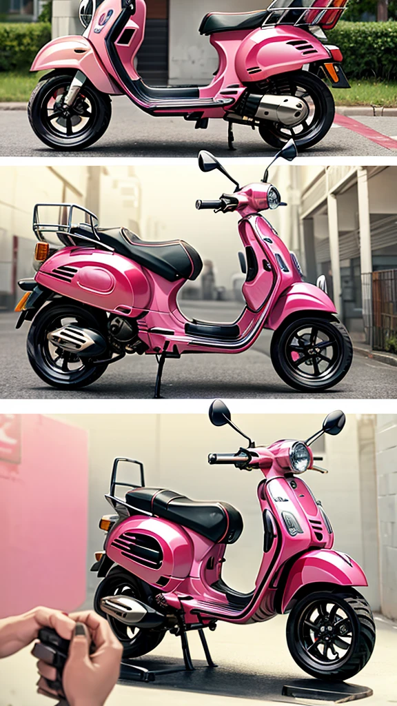 prompt: (chibi:1.4),(1motorbikepinkVespa:1.5),
