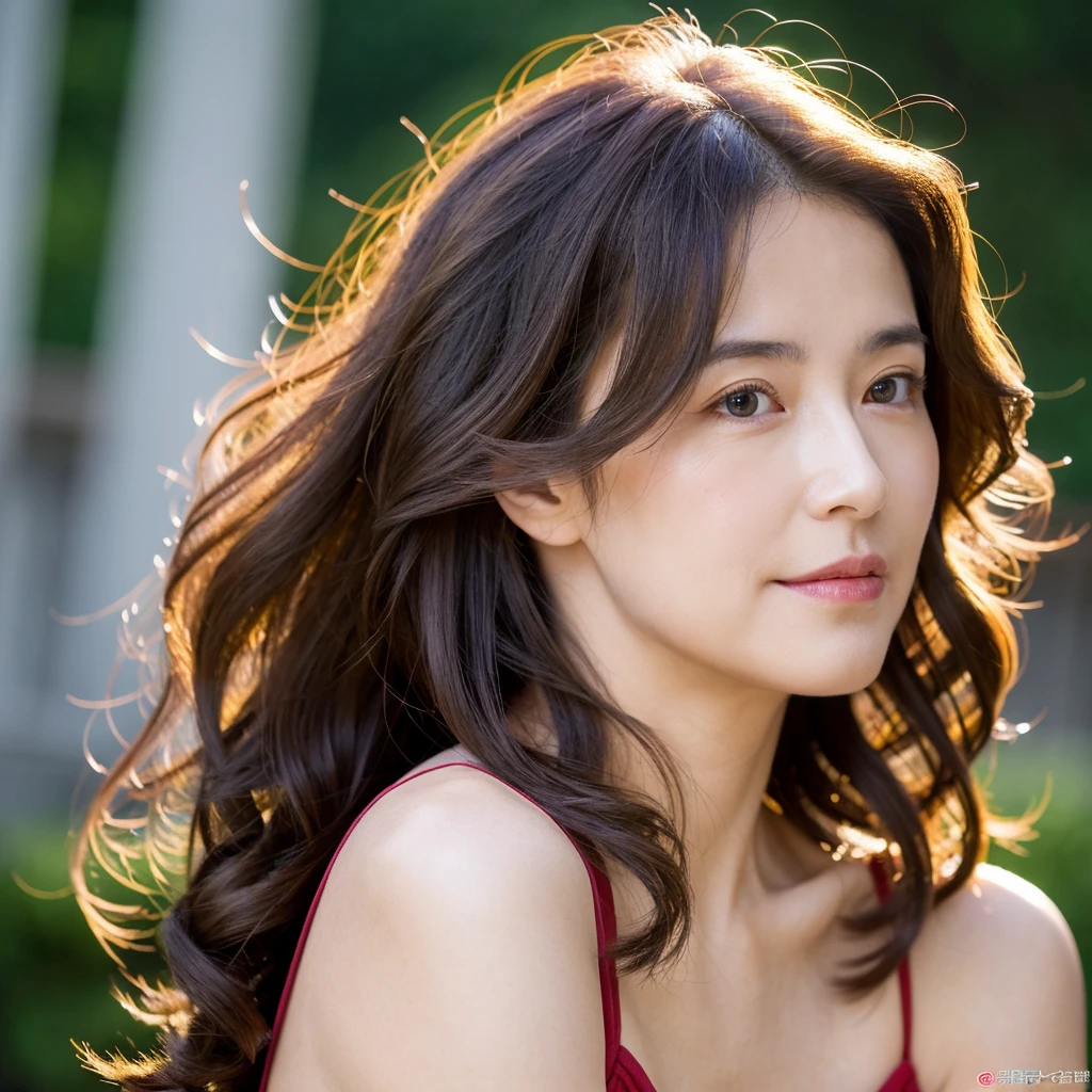 Beautiful mature woman with beautiful wavy long hair, Sexy Mature, Ultra-high resolution,(Realistic:1.4), ((Highest quality)), ((masterpiece)), (be familiar with),