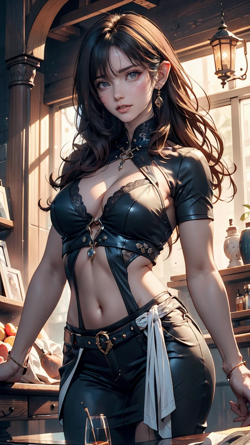 (((masterpiece))), Highest quality, Depicting a group of beautiful female elves、Highly detailed gouache style painting portrait, Smooth Shadows, Ultra-realistic textures, 8K, Highest quality, Characteristics of realistic manga, Stylized illustration, Smooth Shadows, Correct Anatomy, chromatic aberration, Neon Highlights, Global Warming Light, Dynamic pose, Expressive、sexlyなプロポーション、sexly、adult、Narrow waist、Narrow waist