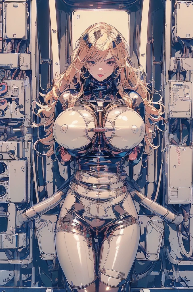 (((Full body latex bondage suit))),(((masterpiece, Highest quality))),(((alone:1.2))),(((One girl:1.2))),32K Wallpapers, Very detailed,(((((portfolio))))),(((((close))))),(((((breast enhancement))))),((((More Angles)))),(((highlight))),(((completion. Detailed face))),((((Very talented)))),(((((The most complex machine))))),(((Genius Mechanic))),((Overall colorful)),(((((Huge breasts,nsfw,((BDSM)),((latex bondage))