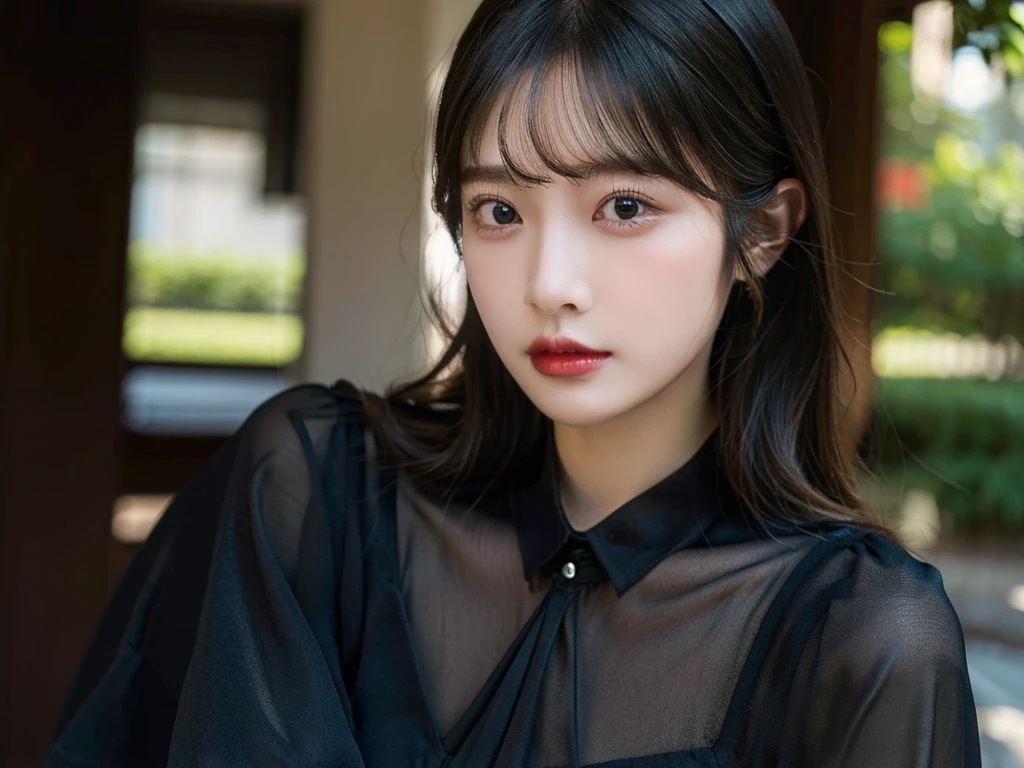 (masterpiece)), (best quality),(detailed),1 Girl,Black Silk