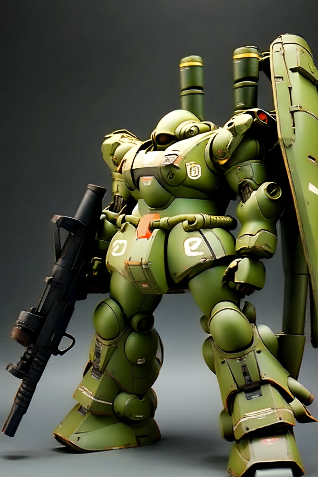 Heavy mecha double shoulder gun mecha design