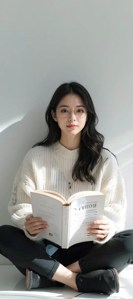 Female staff,In the office,Real scenes,Real portrait,Disc glasses,Full breasts,D cup,Black bikini,Dark blue skinny jeans,Smooth waist skin,Navel,Ilium is round and smooth,Delicate facial skin,Smooth hair,Real skin,衣着布料真实Feeling褶皱Feeling,Description,Exquisite facial features,No invisible watermark,Non-glaring light and shadow,Natural light and shadow,Black Hair,Pure Desire,Feeling,Smile,Best quality,masterpiece,front,Legs apart,Sitting at the table,Hips pouted,Leg split,(Detailed facial depiction),(Detailed depiction of clothes)