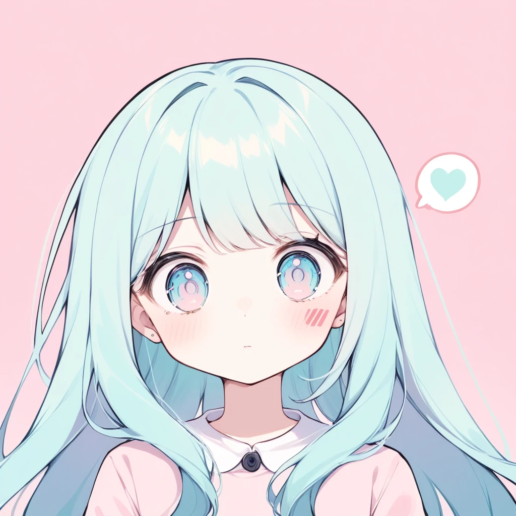 pastel colors, reaction mark