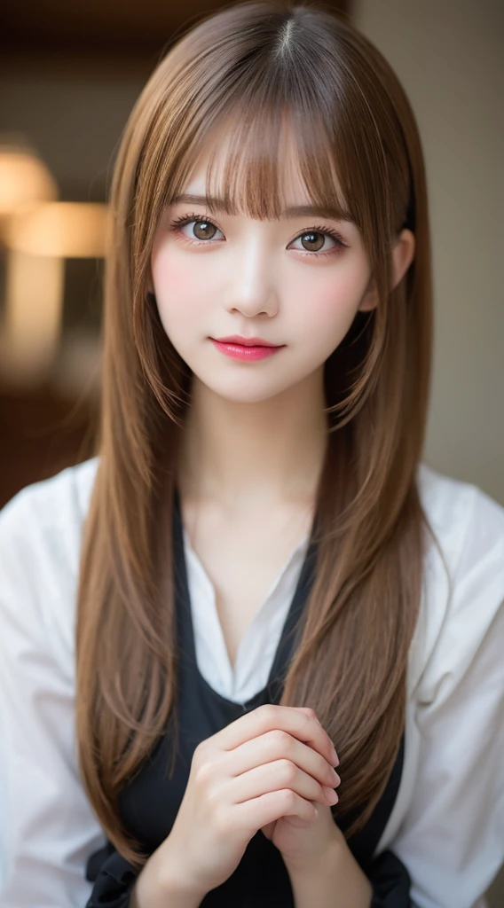 Tabletop, Highest quality, shape, Very detailed, finely, High resolution, 8k wallpaper, 完璧なダイナミックな構shape, Beautiful and exquisite,ランダムなcute髪,,Natural color lip、20-year-old girl、cute、Looking into the camera,Always blur the background,Perfect and beautiful face,Slim face and figure,Big eyes、Putting on gal makeup,Small face,Shooting from below、Blurred Background,Elegant feminine face、Cyberpunk Fashion、smile、Change pose randomly、Randomly change the shooting angle and position、One person、Lolita Fashion、Cinderella、Real Photo、Raw photo