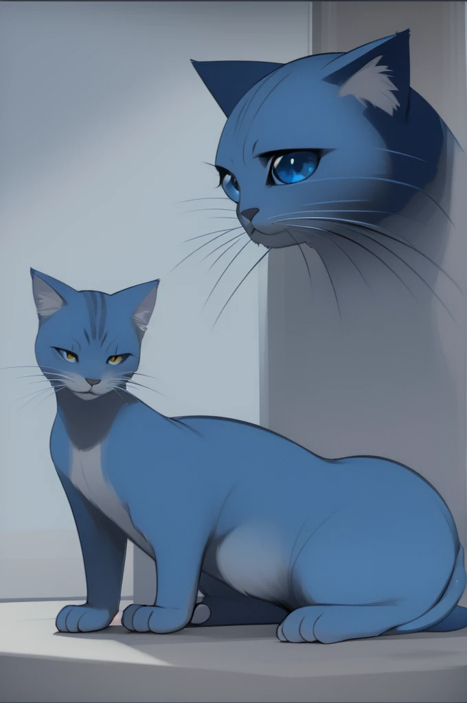 cat, blue, mystery
