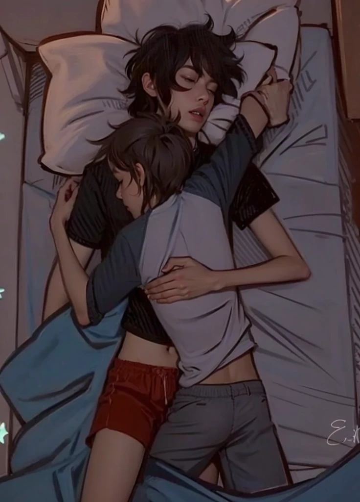Two boys sleeping
