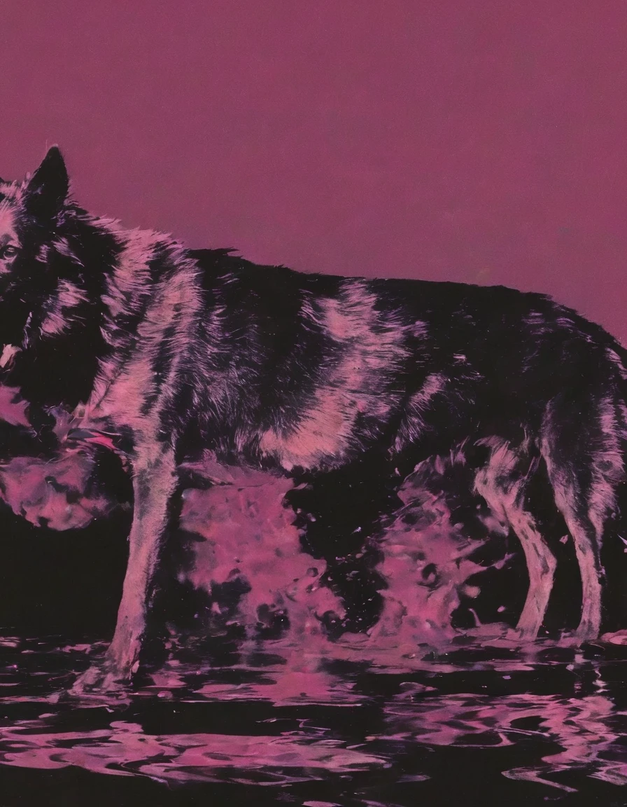 dog in GlitchV style