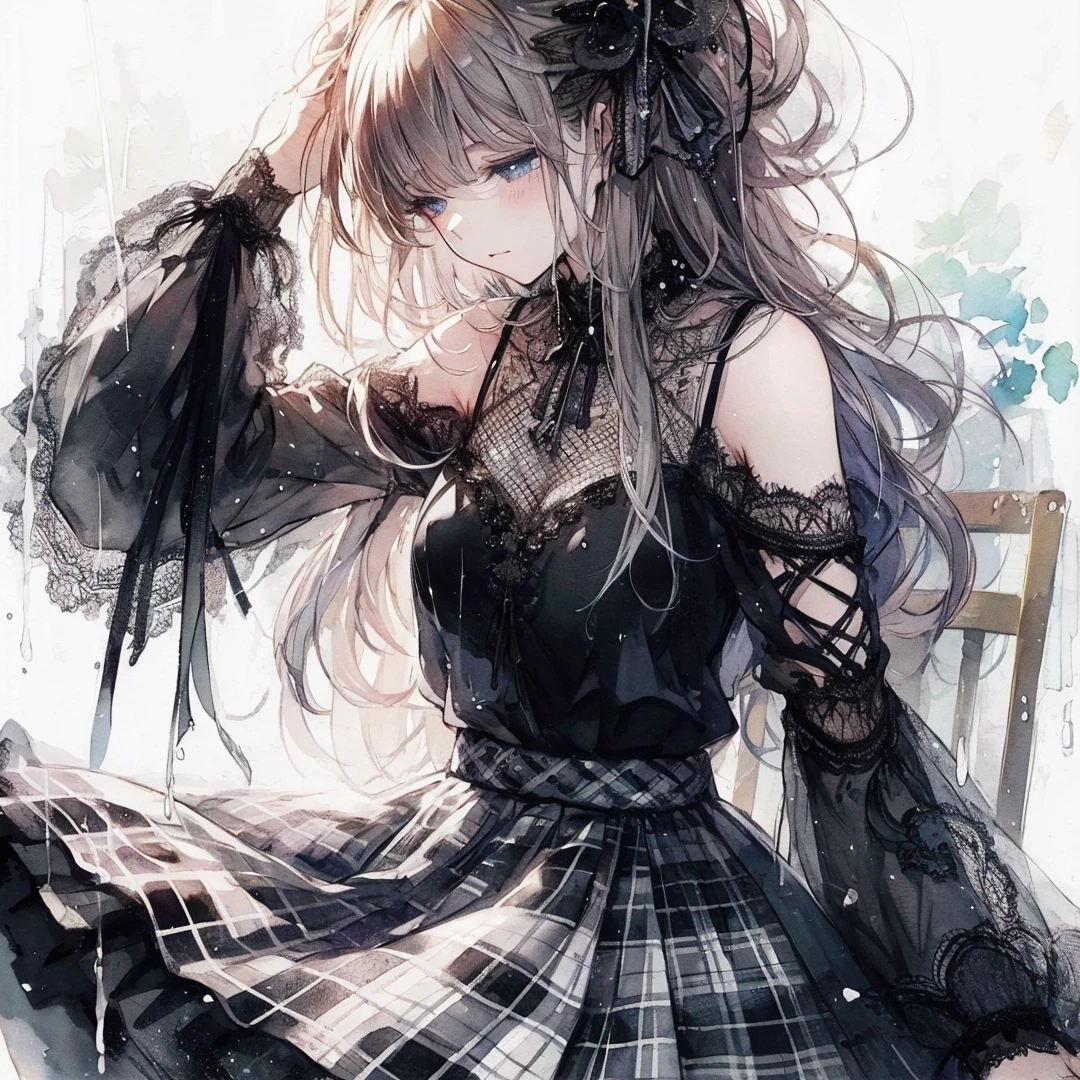 Official art using high-quality hand-drawn watercolor sketch techniques. (best quality,4k,8k,highres,masterpiece:1.2),ultra-detailed,beautiful detailed eyes,A girl with beautiful eyes, everyone, beautiful anime girl, cute anime girl, smooth anime art, anime style, elegant colors, soft lighting, delicate beautiful eyes, very coquettish, (beautiful large breast:1.2), (correct hands:1.2),