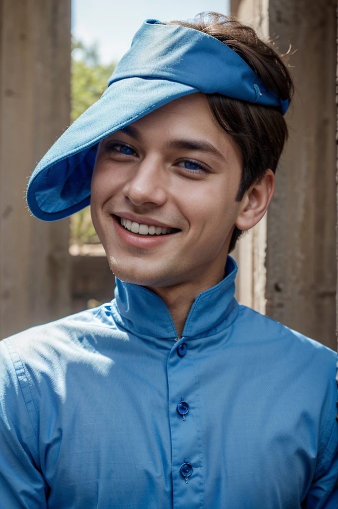 The blue-eyed prince had a dimple on his cheek when he laughed 