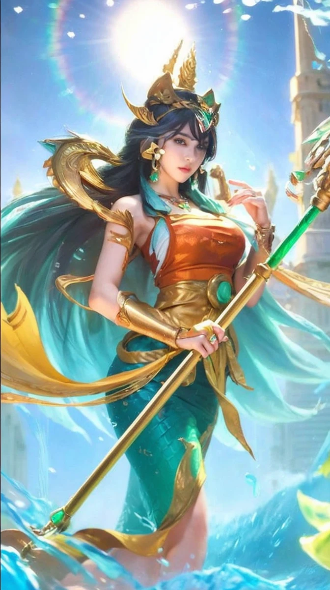 ((Best quality, 8k, Masterpiece :1.3)), Sharp focus :1.2, A pretty woman with perfect figure :1.4, Slender abs :1.2, ((Layered haircut, Big breasts :1.2)), (Tank top shirt :1.1), (Street :1.2), Highly detailed face and skin texture, Detailed eyes, Double eyelid