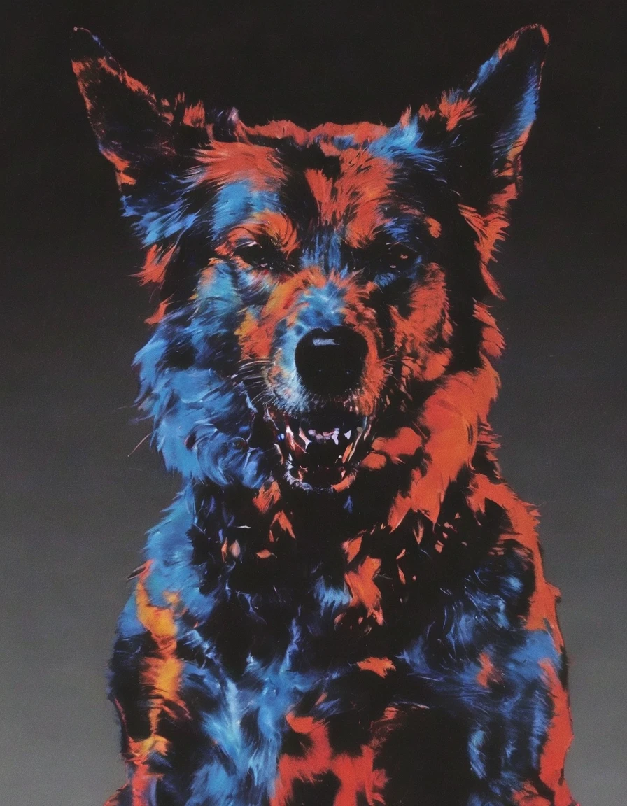dog in GlitchV style