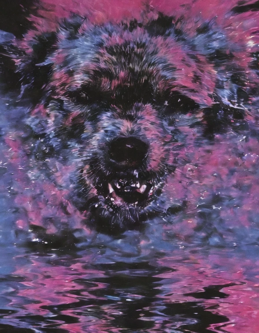 dog in GlitchV style