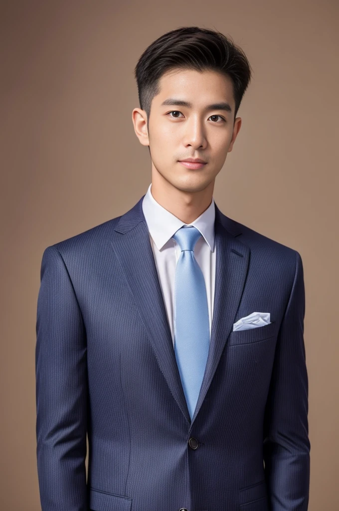 Brown striped suit、 30-year-old handsome employee、The hair is neat.It is not advisable to cut the beard short.no beard. (Super handsome S-class suit man)、 Japanese male, 30 years old、 merchant、 Super Deluxe Set、 office、 Stand up in a suitSyoung handsome man、 full body image、 (CG Unity 8K High Detail Photo)、 (a very detailedSThe most handsome boy in the class)、 (Photos are real)、 ((top quality))、 super detailed、 (Masterpiece)、 super high quality、 High、 audience、 gentleman、 very beautiful hair、 short hair、 bright photos、 As handsome as a model、 As handsome as an idol、 Luxury watches、 Eyes balanced looking at the audience with a slight smile