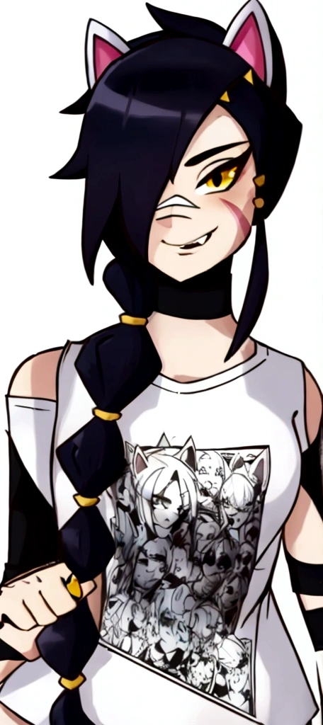  anime coloring, anime screencap, source_anime, anime,uncensored ,BREAK1girl,kunotsubaki, black eyes, black hair, long hair, asymmetrical bangs, forehead, high ponytail, ponytail,shirt, navel, red scarf, scarf short sleeves, pelvic curtain, shorts, green gloves, arm warmers, fingerless gloves,  BREAK, high quality, solo, lying, on back, arms up, spread arms, closed mouth, on grass, (cowboy shot:1.5), looking at viewer, nervous, smile, best quality, blushing, center,