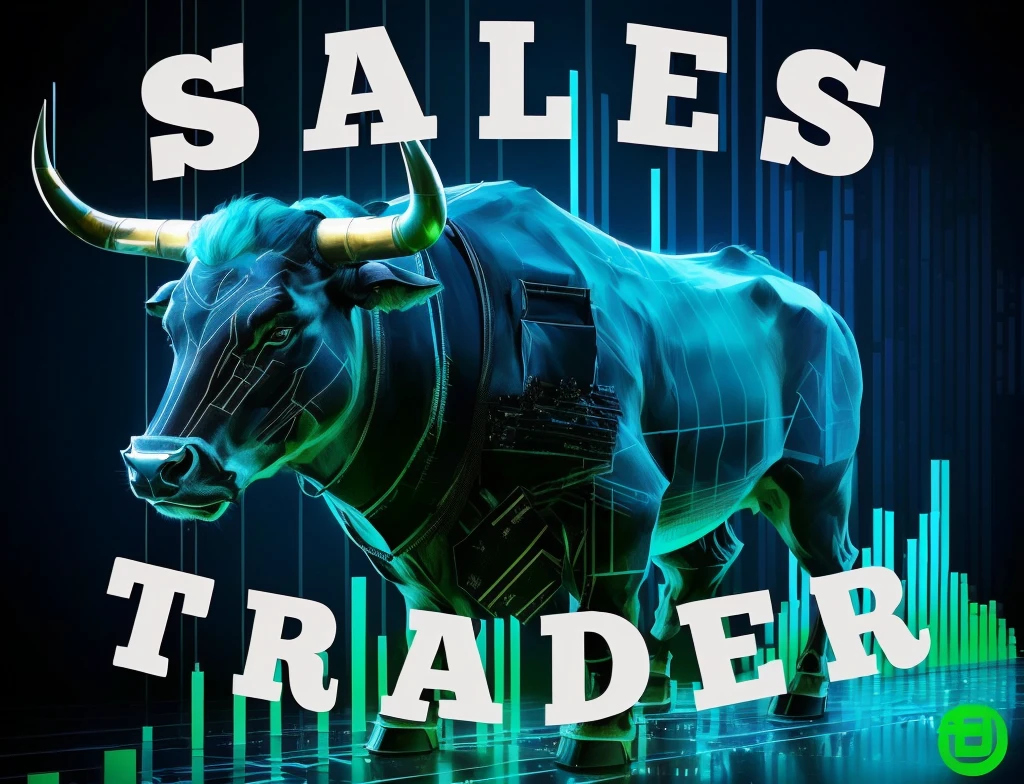 there is a bull that is standing on a chart with the words headbands trader, traders, negotiation, headbands, negotiation stocks, best in stock from Adobe, 🤬 🤮 💕 🎀, 🕹️ 😎 🚬, hyper bullish, por Gwen Barnard, bull, trending ，, cgtrader, an epic and majestic merchant degen, by Sam Dillemans, business offer meme