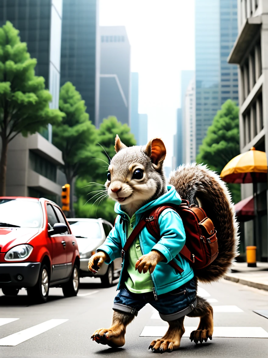 City Forest,Baby squirrel model has solid feet,Travel through the city in style,Explore different fashion paths