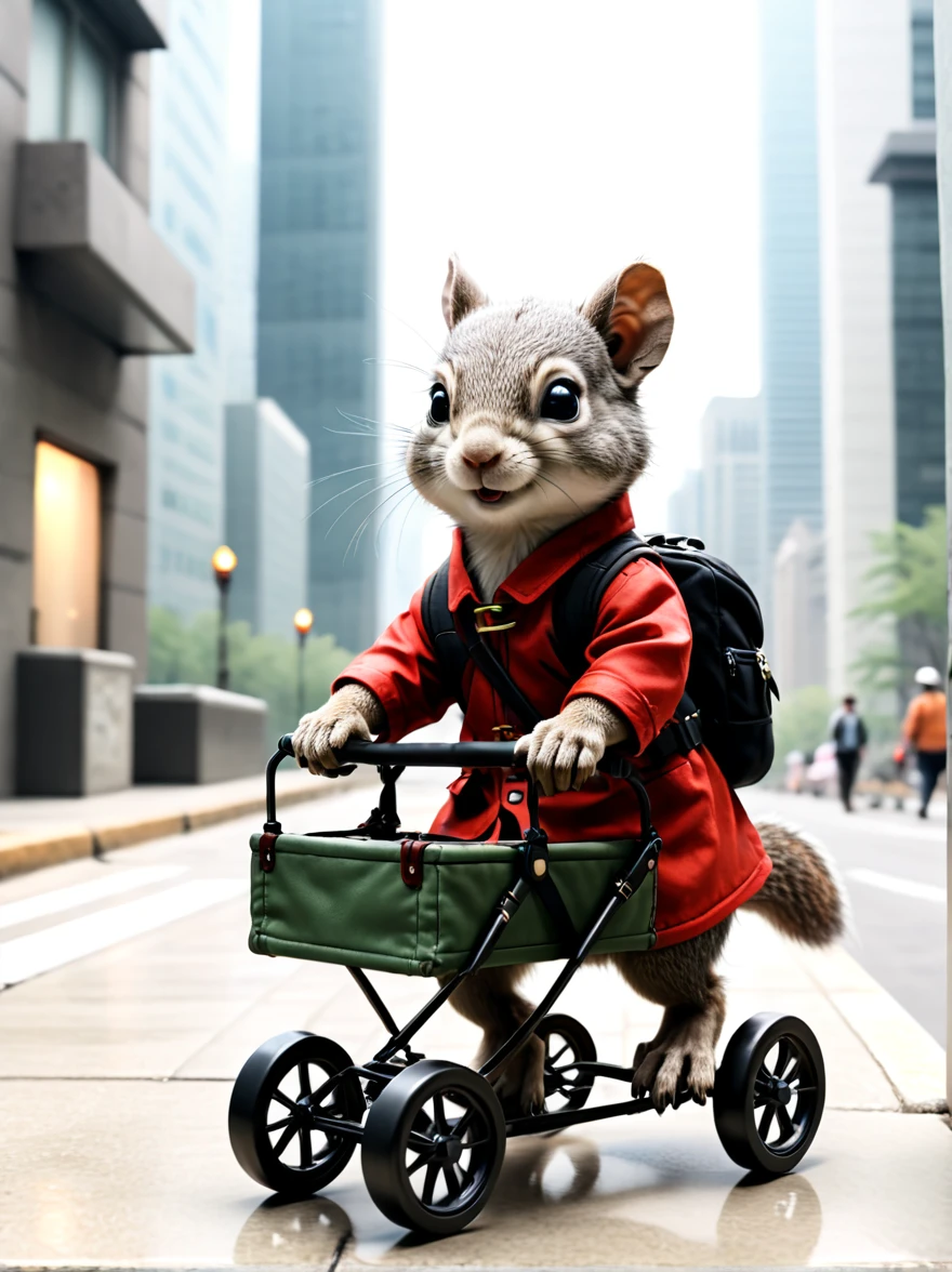 City Forest,Baby squirrel model has solid feet,Travel through the city in style,Explore different fashion paths