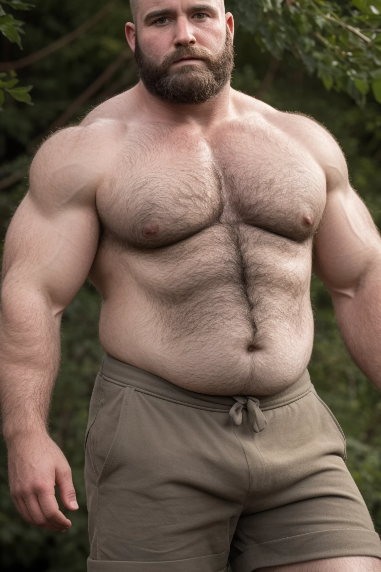 8K HIGH RESOLUTION HDR Very Extremely Realistic Very Detailed High Quality Create a professional studio-style 8K HDR Very Real photograph featuring a middle-aged daddy rugged bodybuilder muscle bears man , burly, very realy detailed hairy, 8K very realistic beared big daddy muscle bear, and 8K very realistic detailed rugged burly man in shorts. Very Realistic detailed shorts, very realistic hair, very realistic beards, very realistic thick chubby fat neck, very realistic neck lines, very realistic detailed neck, very realistic belly, very realistic burly chest, very realistic detailed hairy burly strong chest and arms, very realistic detailed hairy burly strong chest and arms, very realistic pecs, very realistic burly muscle bear body, very realistic nipples, very realistic burly muscle bear body, very realistic face, very realistic detailed face, very realistic eyes, very realistic detailed eyes, very realistic pupils, very realistic detailed pupils, very realistic nose, very realistic waist, very realistic facial features, very realistic burly arms, very realistic elbows, very realistic hands, very realistic pecs, very realistic belly, very realistic human man body, very realistic bellybutton, very realistic wrists, very realistic fingers, very realistic fingernails, very realistic shoulders, very realistic mouth, very realistic lips, very realistic mens clothing, very realistic detailed mens clothing. 8K HDR Very Realistic Hairy Bearded Burly Muscle bear Photoshoot, A very realistic burly muscle bear man in a Farm, 8K HDR Very Realistic Intricately Detailed, 8K HDR very realistic detailed Farm surroundings, 8K HDR very realistic surroundings lighting, No Deformities, captured with a 85mm lens by a world famous photographer, 8K HDR Very Ultra Realistic and 8K HDR Very Realistic Photograph, 8K HDR Clear HDR Quality full with very realistic real details