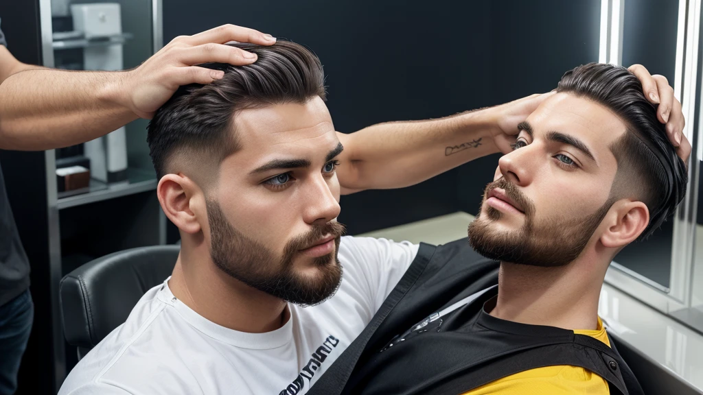 For banner , about machine hair clipper , Product advertisement , product in all its glory with a clear description , advantages , unique characteristic , self flowing ,