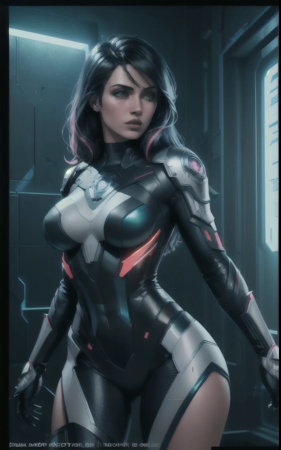 (Comic book style), (Colored line art:1.5), ((Highest quality)), ((masterpiece)), (detailed:1.4), 3d, Beautiful cyberpunk woman image,High resolution (High Dynamic Range),Ray Tracing,NVIDIA,Super Resolution,Unreal 5,Scattered beneath the surface,PBR Texturing,Post-processing,Anisotropic Filtering,Depth of written boundary,Maximum clarity and sharpness,Multilayer Texture,Albedo and Specular Maps,Surface Shading,Accurate simulation of light-matter interactions,Perfect proportions,Octane Rendering,Two-tone lighting,wide aperture,Low ISO,White balance,Three-part method,8K RAW, (Realistic:1.3), (Mature Adult:1.5),