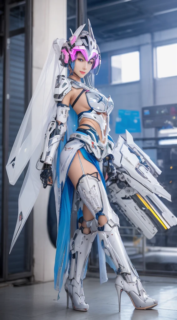 textured skin, Super detailed, high detail, high quality, best quality, High resolution, 1080P, Hard Drive, fair,beautiful clear face(Rain waves_haneame:1.5),(transformers),(arsi),fair機器人女人,Mecha robot girl,Versus mode,Armored Girl,She wears a futuristic arsi mech,Female warriors,Full body image