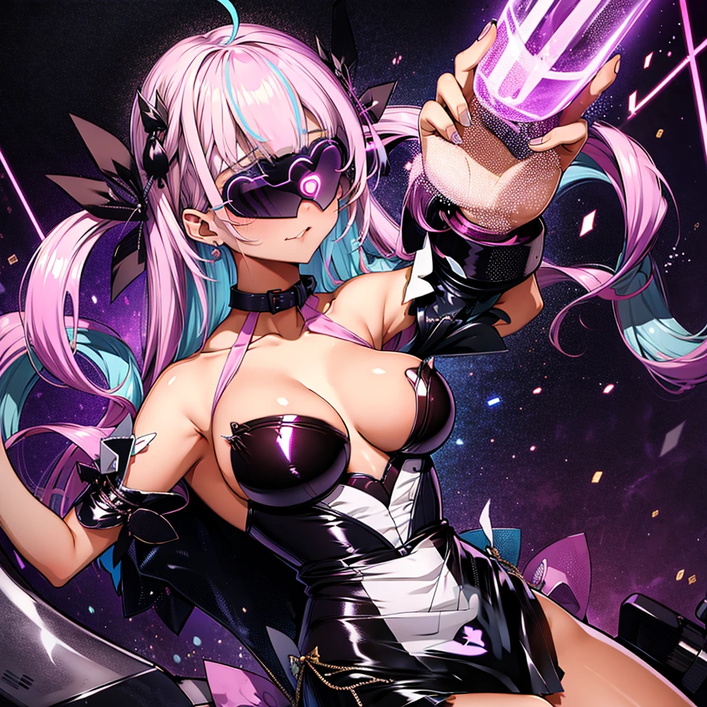 (masterpiece),(Highest quality),(Super detailed),(Best illustrations),(Best Shadow),(Absurd),(Detailed Background),(so beautiful), 16K, 8K,4K, (so beautiful)Minato Akua, One person, alone, Big Breasts, , , fluorescent pink eyes, , heart-shaped pupils, playboy bunny, , Oculogyric crisis, , empty eyes, blank eyes, Perfect figure, , paw pose, Arched back, tongue out, , , orgasm, afterglow, erotic smile, , , Open your mouth languidly, , Sexy posture, , masturbation, vibrator, , , cross-eyed, rolling eyes, , water eyes, tears, BDSM, first round, latex, saliva trail, , shiny skin, , Breast fetish, , , torogao, ahegao, BREAK, , Dramatic lighting, , , , night, , , Torrent of Light, mysterious, spoken heart, ,