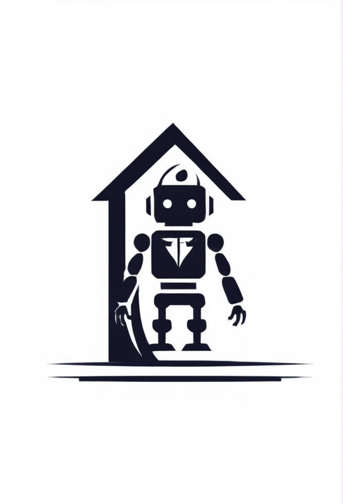 Stylish logo of a Japanese home renovation company

It has a robot-like design that looks like a single stroke.A cool logo on a modern, stylish house silhouette

Pretty cool
chic and modern design

White background