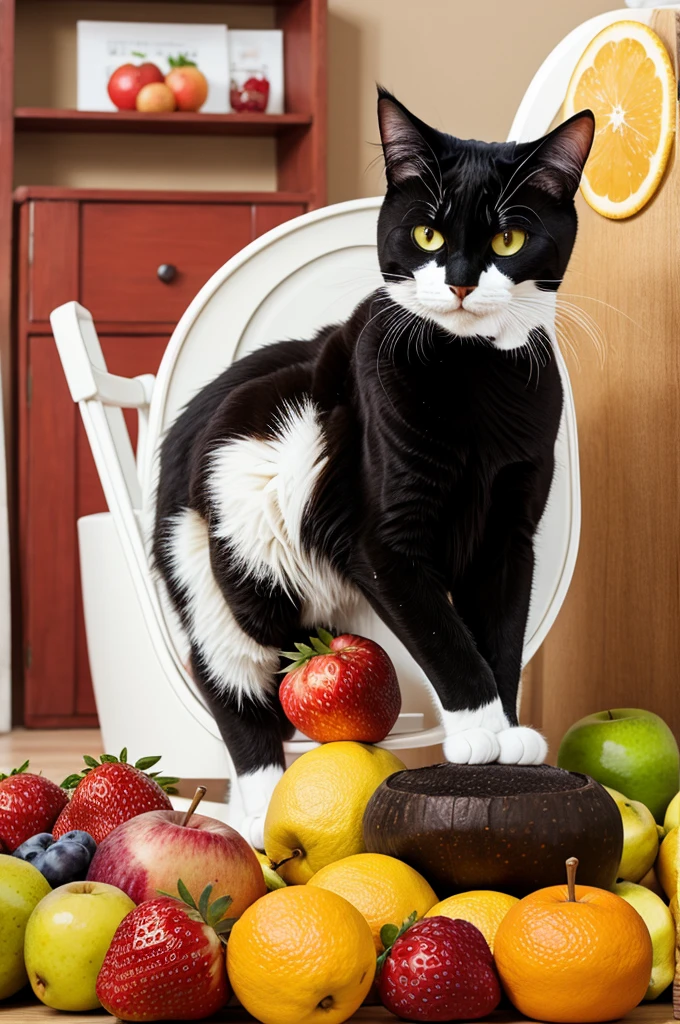 Make a fruits cat