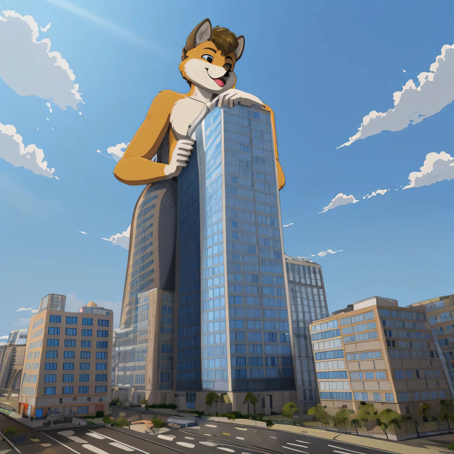 (solo,macro,very tall high-rise,building sex,building penetrated,penetration:1.8)