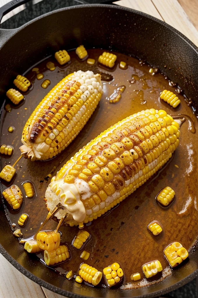 Amateur photo from Facebook. Taken with an iPhone 15 Pro. JUICY mouthwatering delicious , .-Honey Butter Skillet Corn