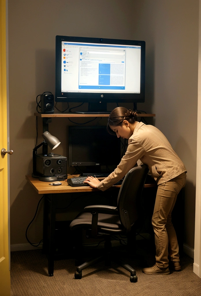 Image of a person working on a computer