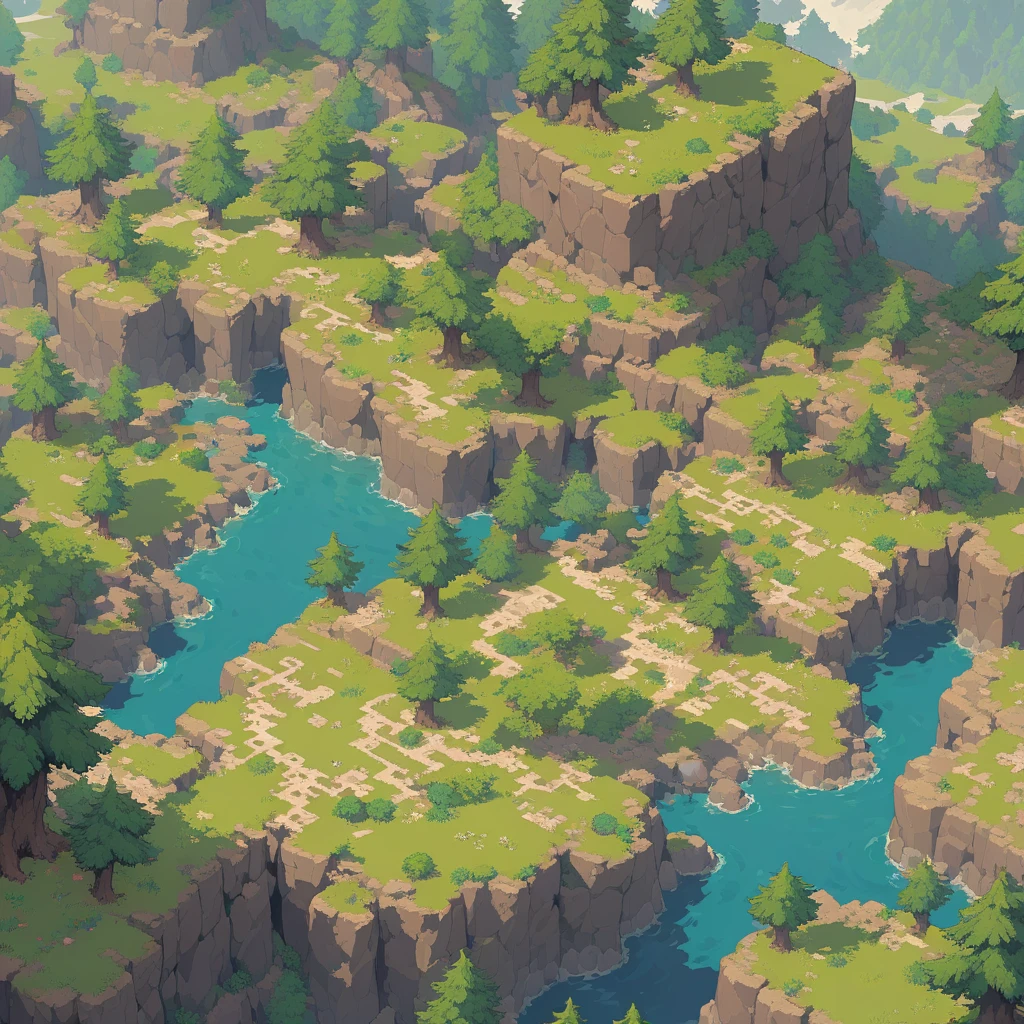 retro video game style,pixelated, vibrant pastel colors,8-bit characters,blocky shapes,sharp lines,detailed shading,classic gaming vibe,nostalgic atmosphere,classic arcade games,masterpiece:1.2,ultra-detailed,illustration style, 2d texture, stone texture, 4 k seamless mud texture, video game texture, dirt texture, tileset, game tiles, grass, 3/4th perspective trees, 3/4th perspective tileable rock texture, 3/4th perspective tileable cliff formations, tileable trees, topdown view, game texture, game art, tileable texture, very detailed cliff texture, intricate stones, top down view, 3/4th perspective