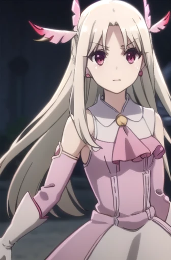 Illyasviel von Neinzbern, Illyasviel von Einzbern, Long Hair,Big Breasts、 Blonde, (Red eyes:1.3), (Parted bangs:1.5), smile,
break hair ornament, gloves, dress, jewelry, Earrings, Removable sleeves, Ascot, Magical girl, feather, pink dress, Feather hair ornament, プリズマ☆イリヤ,
break indoors,
break looking at viewer, (Cowboy Shot:1.5), Dynamic pose,
break (masterpiece:1.2), Highest quality, High resolution, unity 8k wallpaper, (figure:0.8), (Beautiful attention to detail:1.6), Highly detailed face, Perfect lighting, Highly detailed CG, (Perfect hands, Perfect Anatomy),