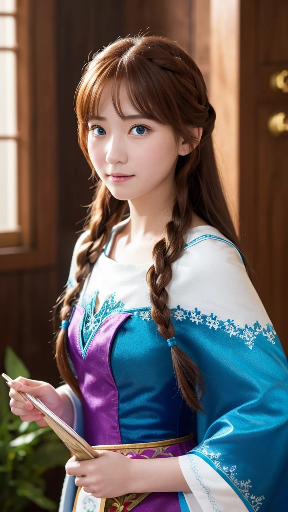 Disney Movies。Frozen characters。A live-action image of Anna