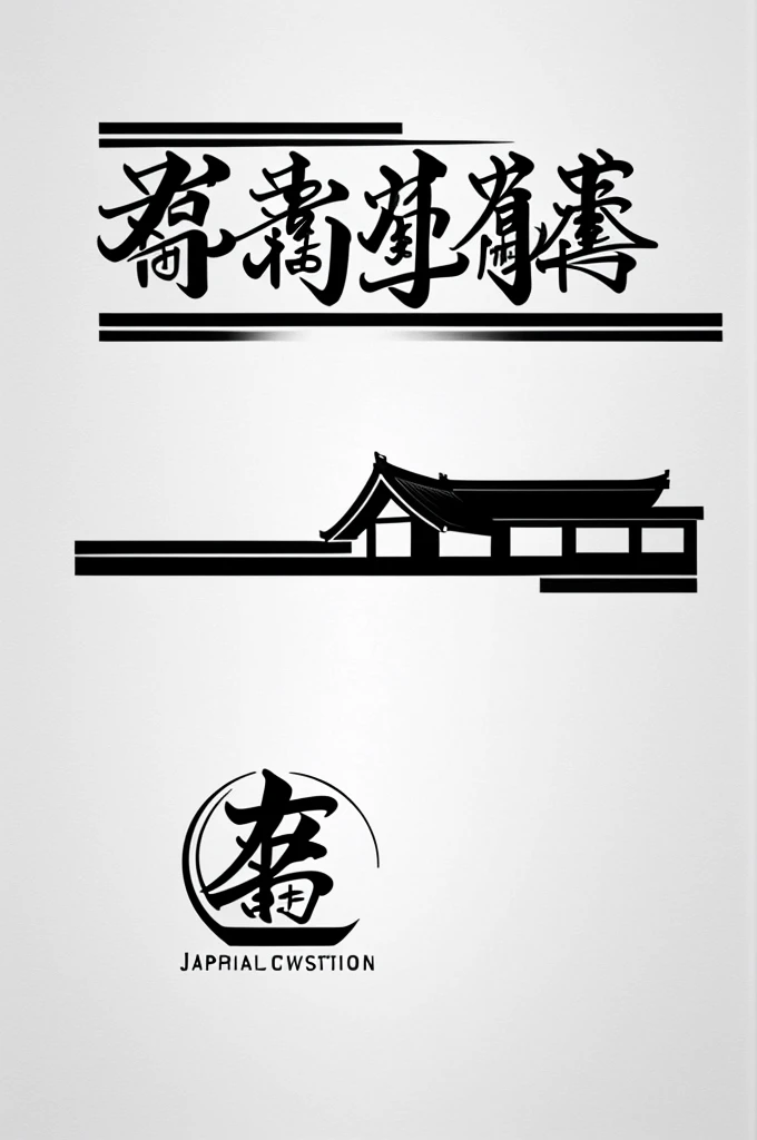 A stylish logo for a Japanese home renovation company. It looks like a single stroke of calligraphy.、By design、Modern stylish house silhouette Coolly drawn logo Pretty cool Chic and modern design Background is white