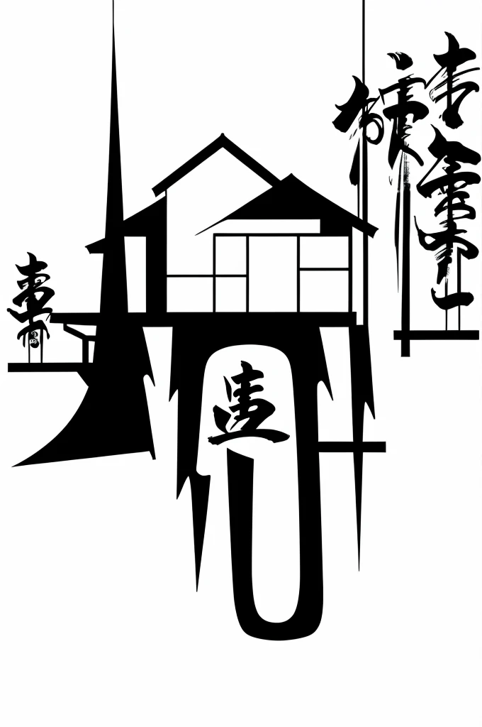 Stylish logo of a Japanese home renovation company
A cool logo with a modern, stylish house silhouette with a design that resembles a stroke of calligraphy
Pretty cool
chic and modern design
White background