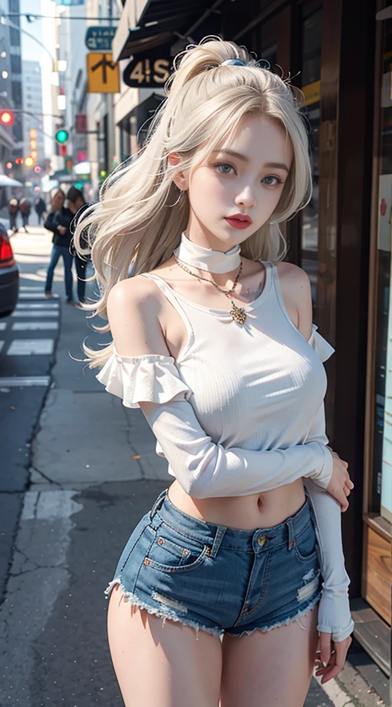 Best quality, masterpiece, detailed,
Rossweiss,
1 girl, closed mouth, slight smile,
White hair, sea green eyes, antenna hair, long hair, hair ribbon, big breasts,
black suit, formal, trousers,
I look at the viewer,
on open air