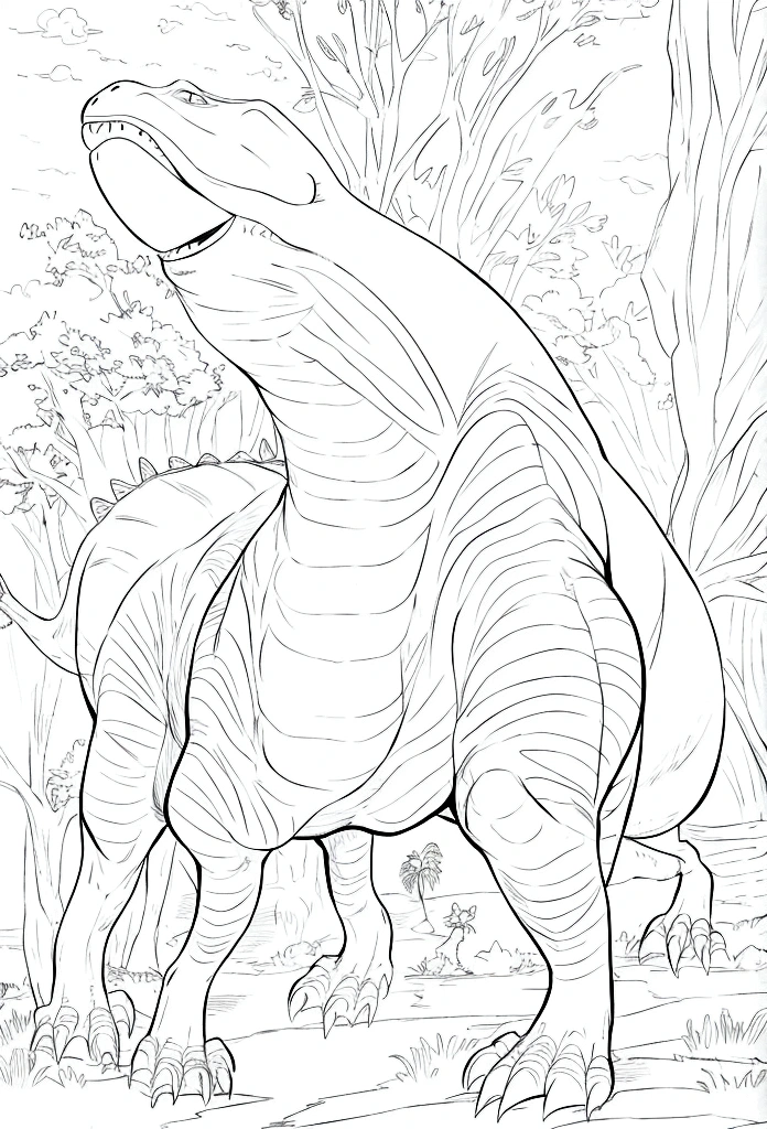 a cartoon coloring book for kids of dinosaurs