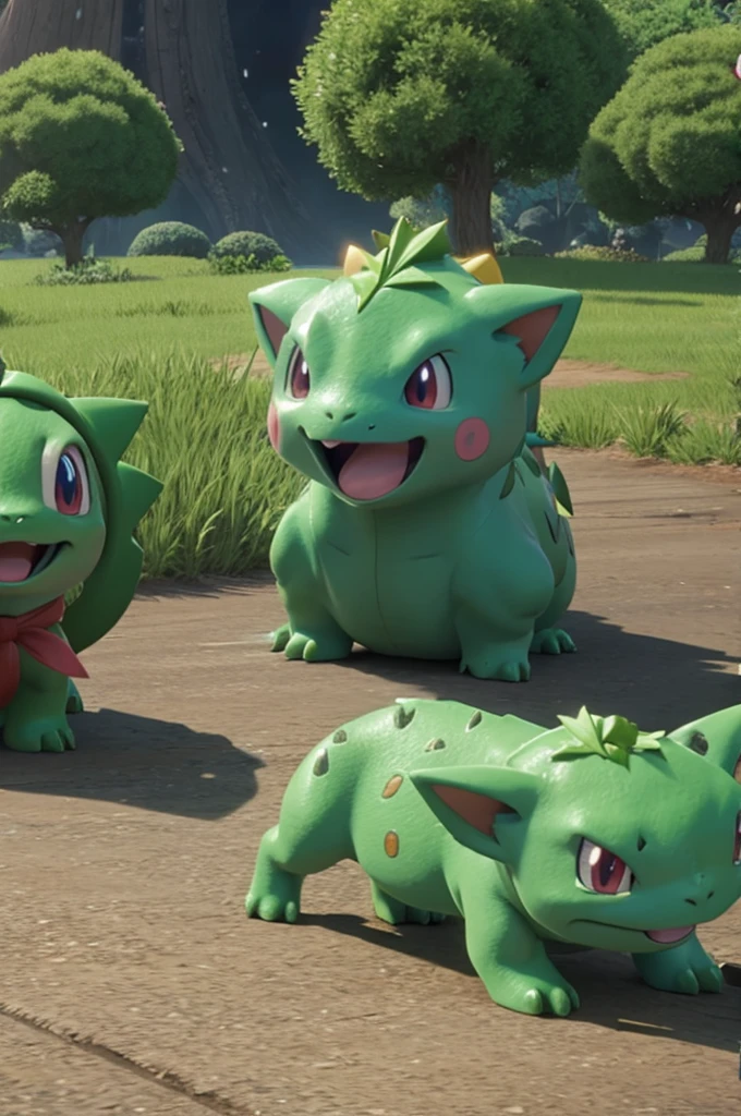 Pokémon Ivysaur battle scene