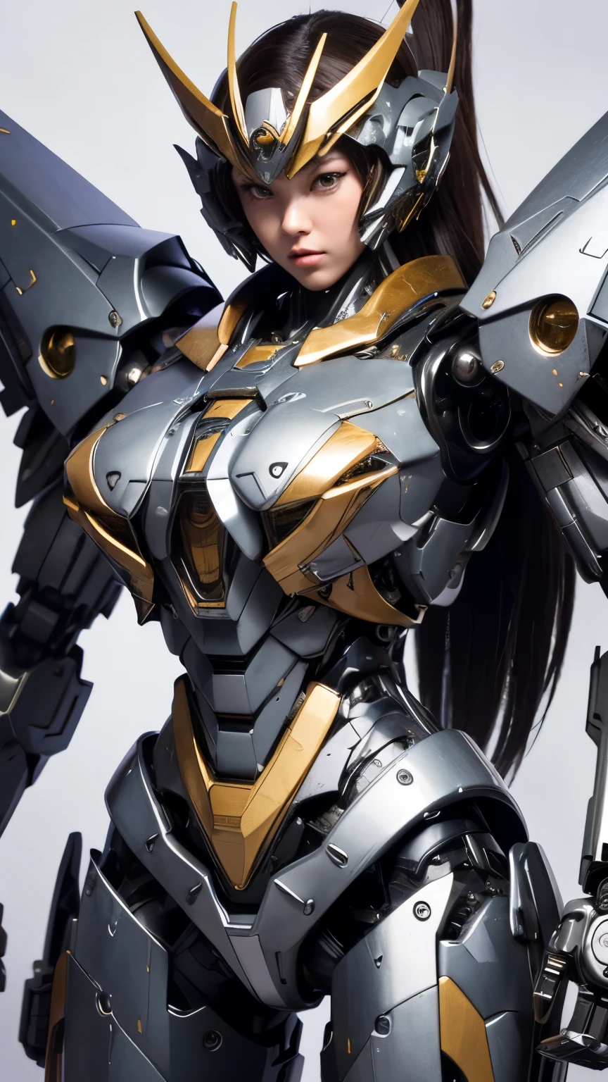 Textured skin, Super Detail, high details, High quality, Best Quality, hight resolution, 1080p, hard disk, Beautiful,(Super Heroine),(Mecha Queen),Oppai Missile,beautiful cyborg woman,Mecha Cyborg Girl,Battle Mode,Girl with a Mecha Body,She wears a battle cyborg mech with a weapon,Fulll body Shot