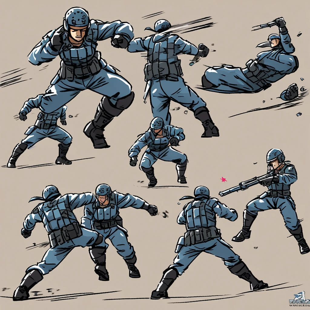 Combat Action，Multiple Views