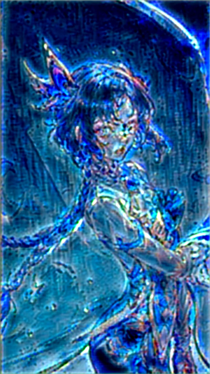 (Highest picture quality),(Master's work),(ultra-detailed),(Detailed eye description:1.0),(lens flare:1.0),(movie poster:1.0),(Tarot border:1.0),the portrait is centered,(close-up:1.0),(nagative space:0.8),(negative space:1.6),(solo),(floating colorful web:1.0),(many colorful spikes:1.0),(floating aqua droplets:1.0),(water magic:1.0), (dappled sunlight,light rays,caustics:1.2), (iridescent:1.0),(beautiful detailed glow:1.0),(leaning back:1.2),(grim expression:1.0),(small:1.0),(open mouth:1.0),(eyelashes),one eye closed,(light blue hair:1.4),(long hair:1.0),(facing viewer:1.3),(head tilt:1.0),(dynamic pose:1.1),(asymmetrical hair:1.2),(orange,(casual,casual clothes),(layered skirt),(grey eyes:1.4),diagonal bangs,high twintails,drill hair,long coat,(floating cape:1.0),,(abstract background:1.4),(:1.1),(jumping:1.1),(tan:1.1),(upper body:1.25),thinking, slit pupils, + +, ganyu, bare shoulders, bodysuit, (white gloves:1.3), black and red twin horns, sleepy