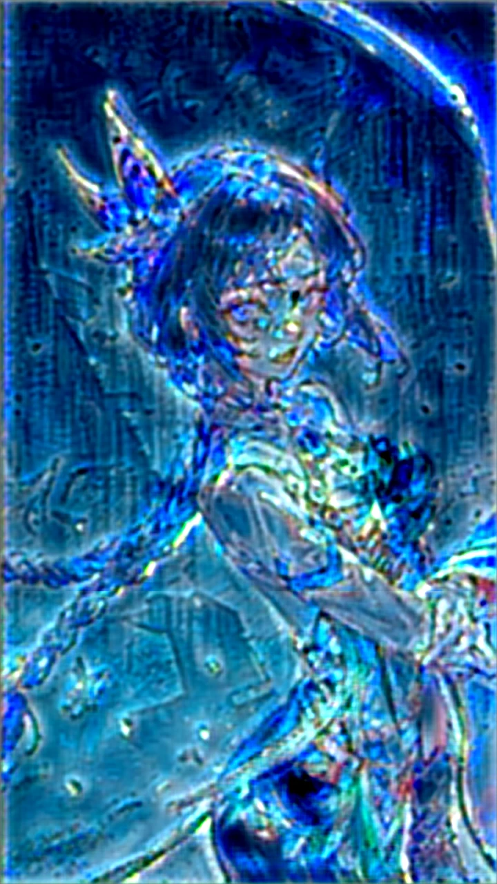 (Highest picture quality),(Master's work),(ultra-detailed),(Detailed eye description:1.0),(lens flare:1.0),(movie poster:1.0),(Tarot border:1.0),the portrait is centered,(close-up:1.0),(nagative space:0.8),(negative space:1.6),(solo),(floating colorful web:1.0),(many colorful spikes:1.0),(floating aqua droplets:1.0),(water magic:1.0), (dappled sunlight,light rays,caustics:1.2), (iridescent:1.0),(beautiful detailed glow:1.0),(leaning back:1.2),(grim expression:1.0),(small:1.0),(open mouth:1.0),(eyelashes),one eye closed,(light blue hair:1.4),(long hair:1.0),(facing viewer:1.3),(head tilt:1.0),(dynamic pose:1.1),(asymmetrical hair:1.2),(orange,(casual,casual clothes),(layered skirt),(grey eyes:1.4),diagonal bangs,high twintails,drill hair,long coat,(floating cape:1.0),,(abstract background:1.4),(:1.1),(jumping:1.1),(tan:1.1),(upper body:1.25),thinking, slit pupils, + +, ganyu, bare shoulders, bodysuit, (white gloves:1.3), black and red twin horns, sleepy