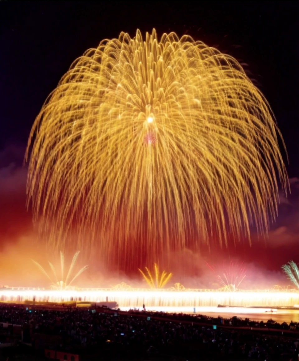 Japanese Landscape、firework、Real Stick、Real、4K、8K、High Definition、16K