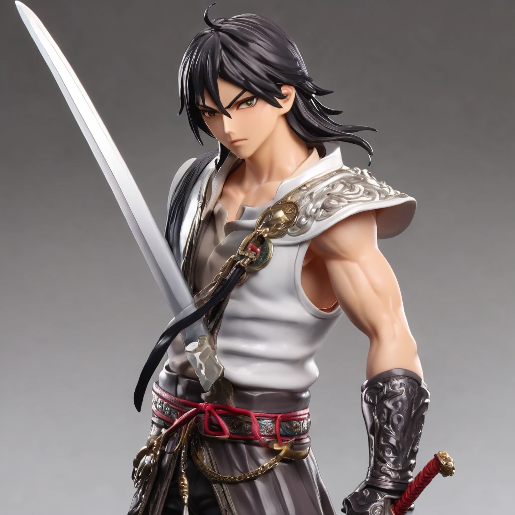 Fighter Hot-blooded Boy Sword Fantasy Standing Figure