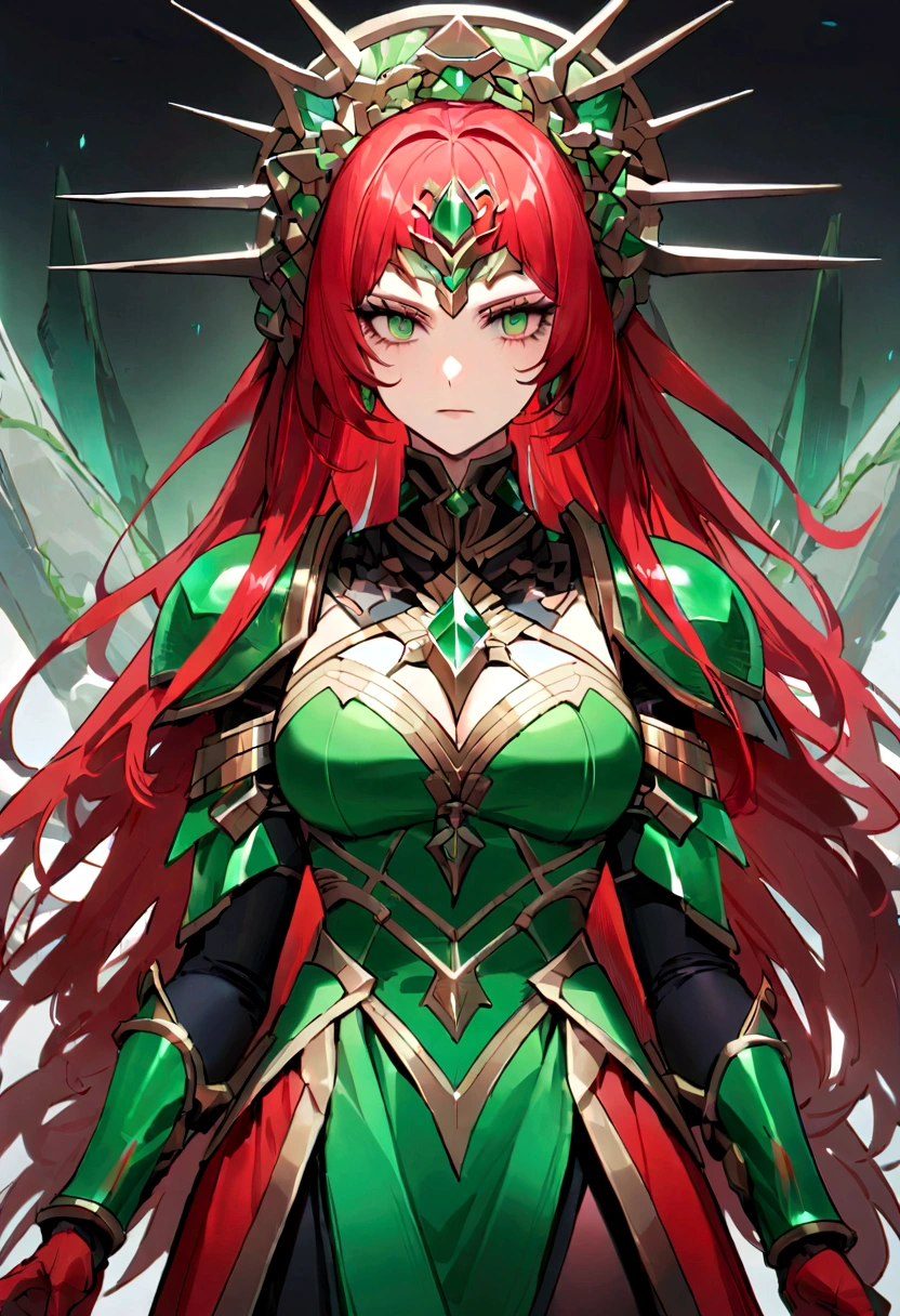 （Huang Li、high quality、Extremely detailed），Constellation - Scorpio Goddess，Huge scorpion，Woman stroking a scorpion，Similar to Latin goodness，brave，capricious，Productivity，The face of enterprising and humanitarianism，Red hair，Ancient Greek costumes、Wrap Dress，The background is the universe，Crystal green eyes（Eyes Details），Powerful appearance