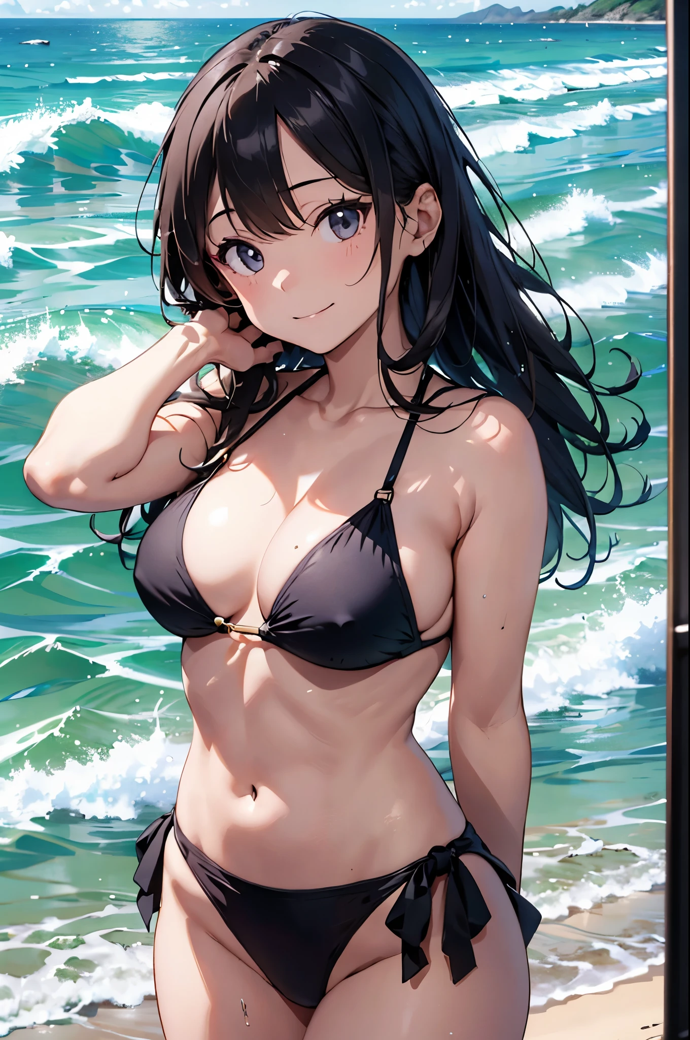 High resolution、4K,Create a realistic image of a beautiful woman in a swimsuit standing by the seaside. The woman has long, wavy hair, with sun-kissed skin, and is smiling warmly. She wears a stylish, modern bikini in a vibrant color, and the background shows a clear blue sky, gentle waves, and a sandy beach. The overall atmosphere is bright and summery.
Seaweed、Seaweed、Seaweed、Seaweed、Seaweed、Seaweed、Seaweed、