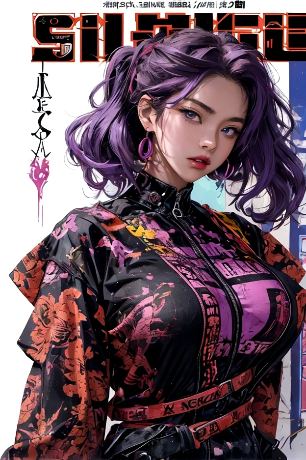 ((((dramatic))), (((gritty))), (((intense))) film poster featuring a young purple hair  woman as the central character. Accentuated super huge enormously gigantic nudes andples expode 
pussy exposede stannfidently in the center of the poster, with a determined expression on her face. The background is aesthetic atmospheric dark and gritty, with a sense of danger and intensity. The text is bold and attention-grabbing, with a catchy tagline that adds to the overall feeling of drama and excitement. The color palette is mainly dark with splashes of vibrant neon colors, giving the poster a dynamic and visually striking appearance,tachi-e
(magazine:1.3), (cover-style:1.3), fashionable, woman, vibrant, outfit, sexy seductive posing, frontolorful, dynamic, background, elements, confident, expression, holding, statement, accessory, majestic, coiled, around, touch, scene, text, cover, bold, attention-grabbing, title, stylish, font, catchy, hline, larger, striking, modern, trendy, focus, fashion,