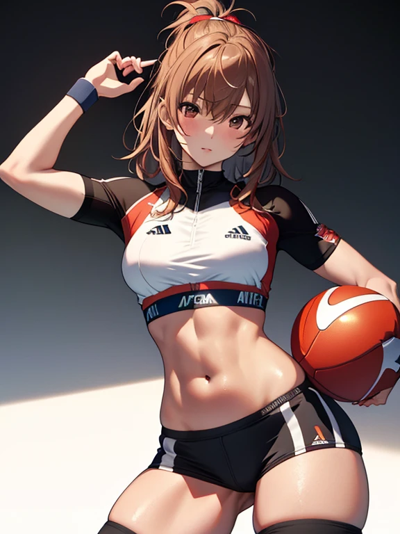 Athlete, (masterpiece), highest quality, Misaka Mikoto, 1girl, uhd, retina, masterpiece, ccurate, anatomically correct, textured skin, super detail, high details, high quality, best quality, highres, 4K